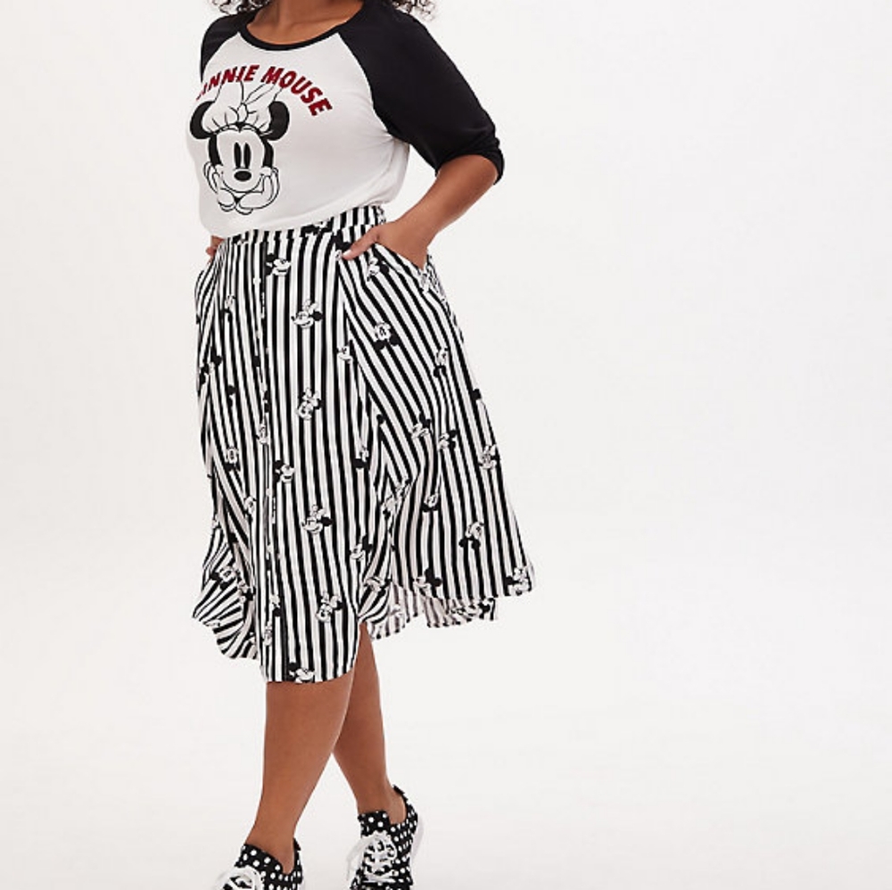 Torrid Disney Mickey & Minnie Mouse Challis Skirt